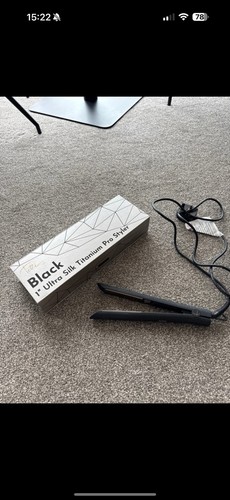 Black hair straighteners - black,